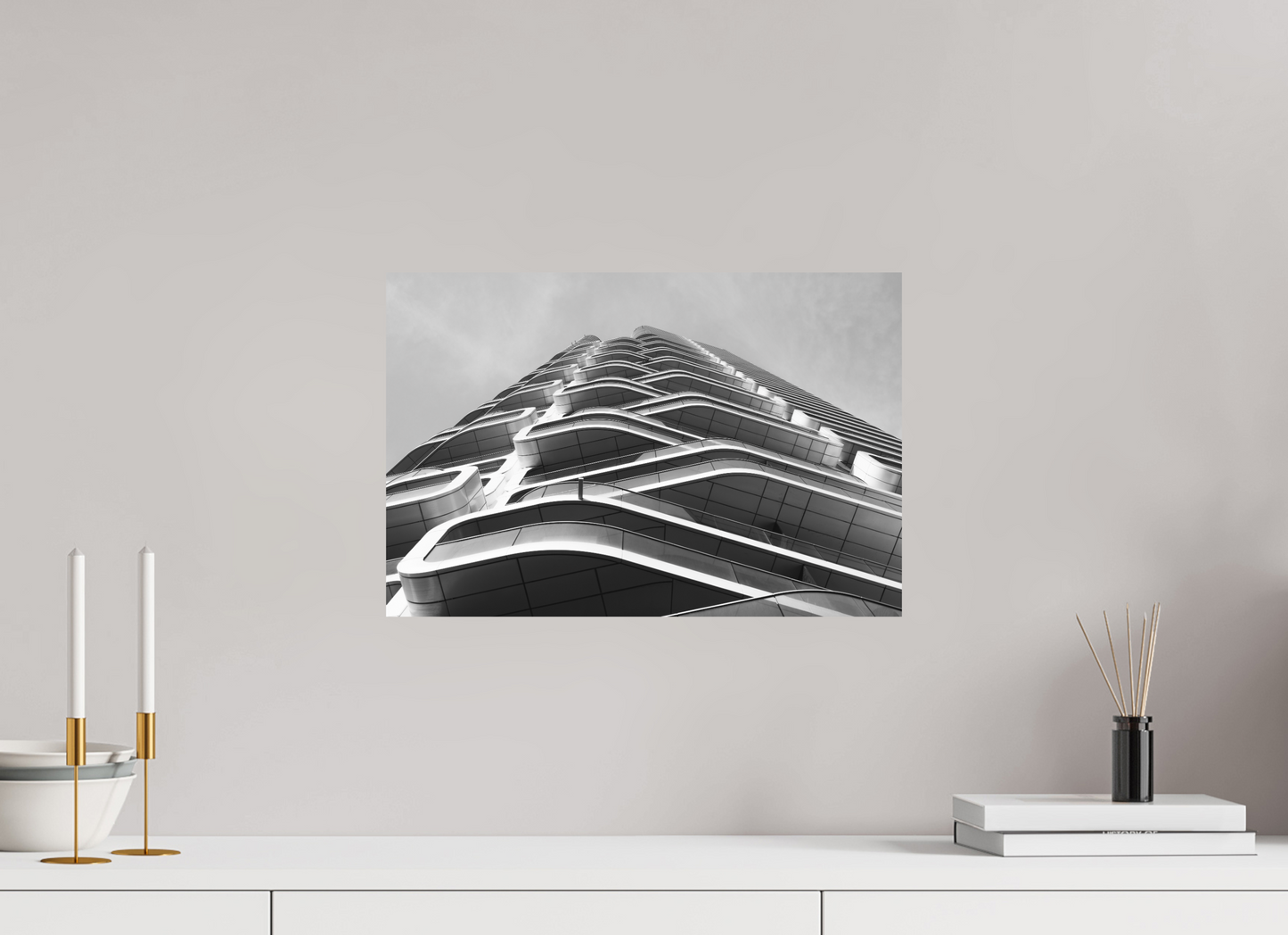 Interlaced - Schwarzweiß-Architekturfotografie - Hochwertiger Abzug in Galeriequalität