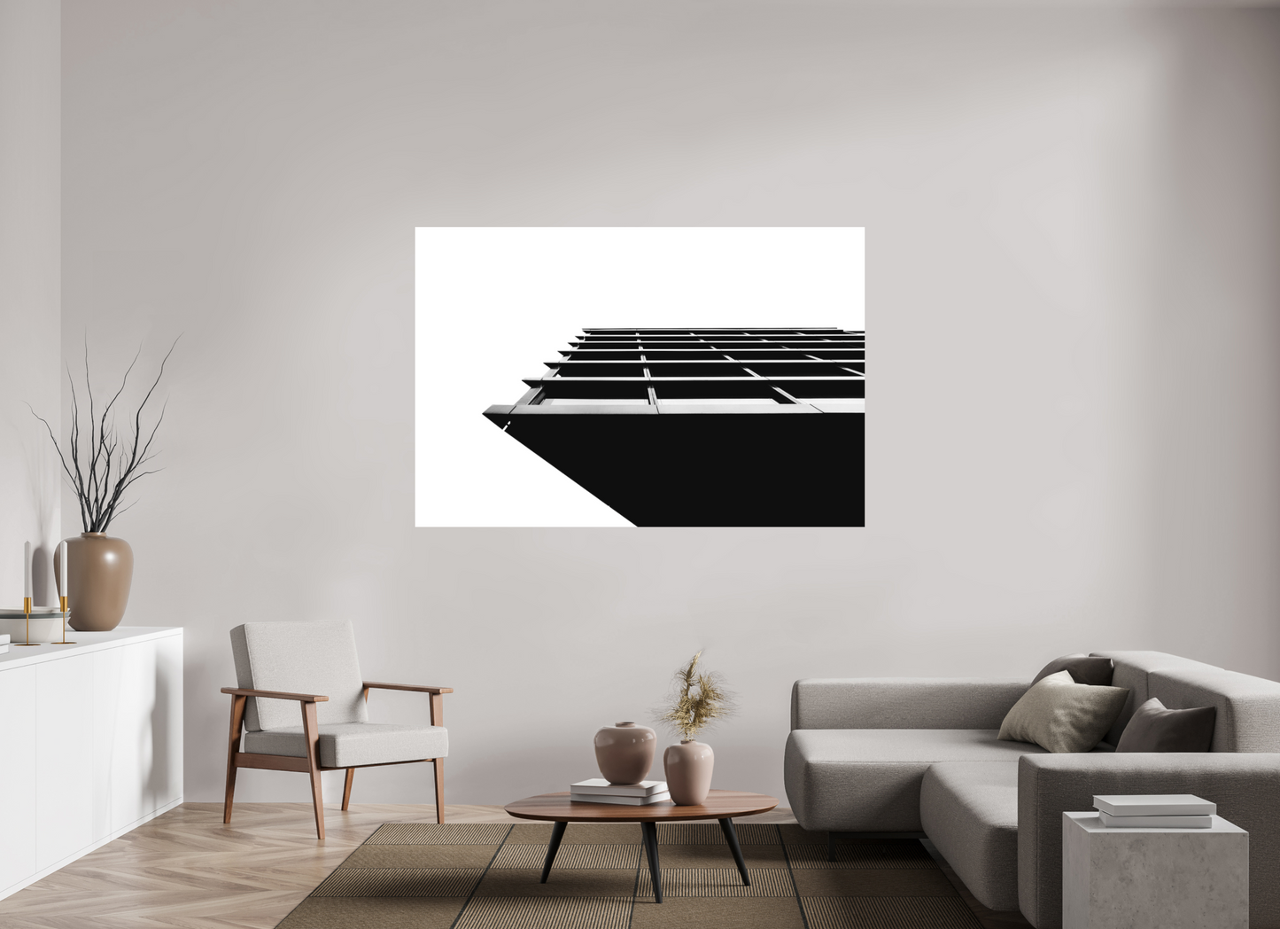 Protrusion - Schwarzweiß-Architekturfotografie - Hochwertiger Abzug in Galeriequalität