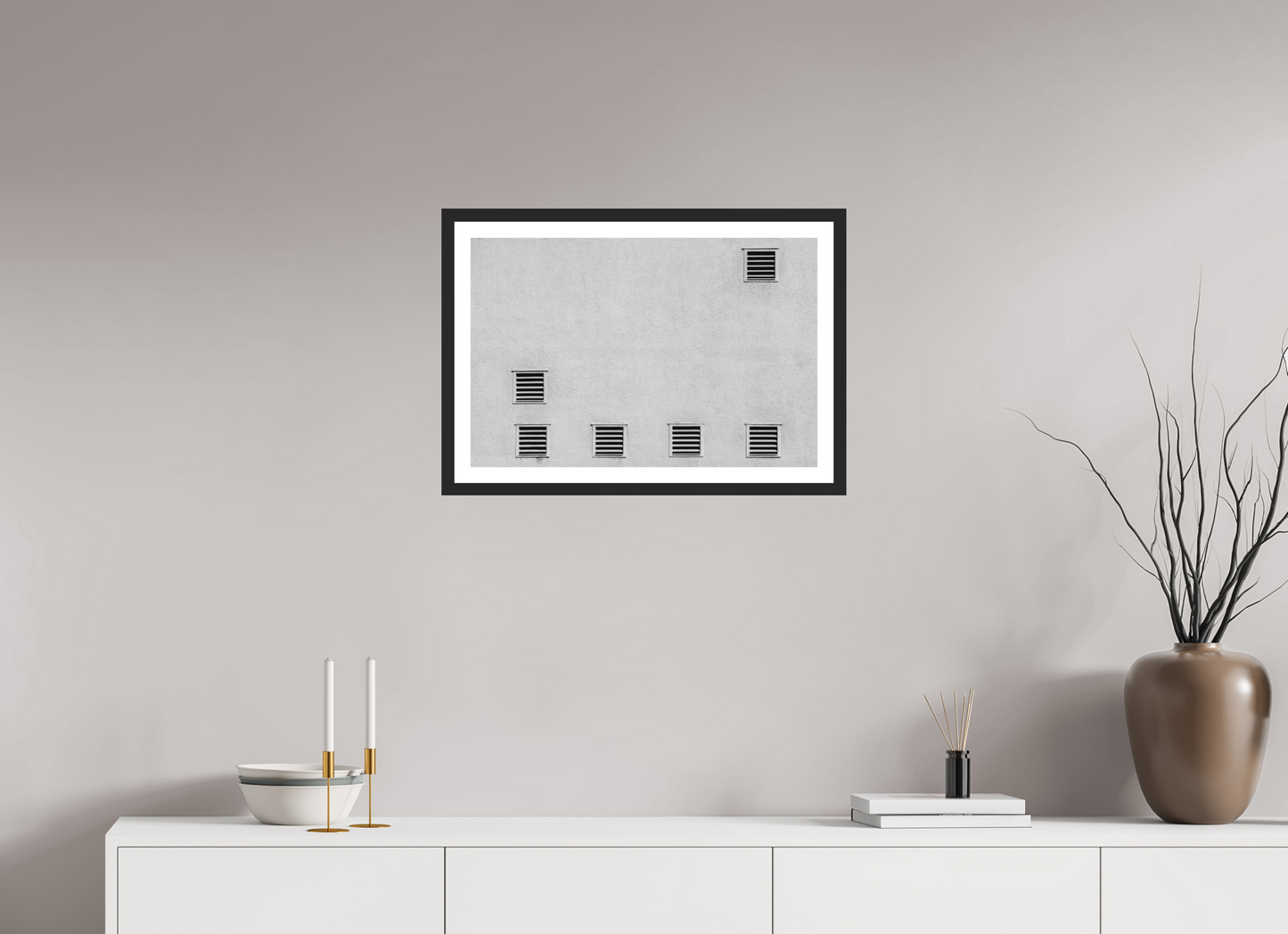 Odds - Minimalistische Schwarzweiß-Architekturfotografie - Hochwertiger Abzug in Galeriequalität