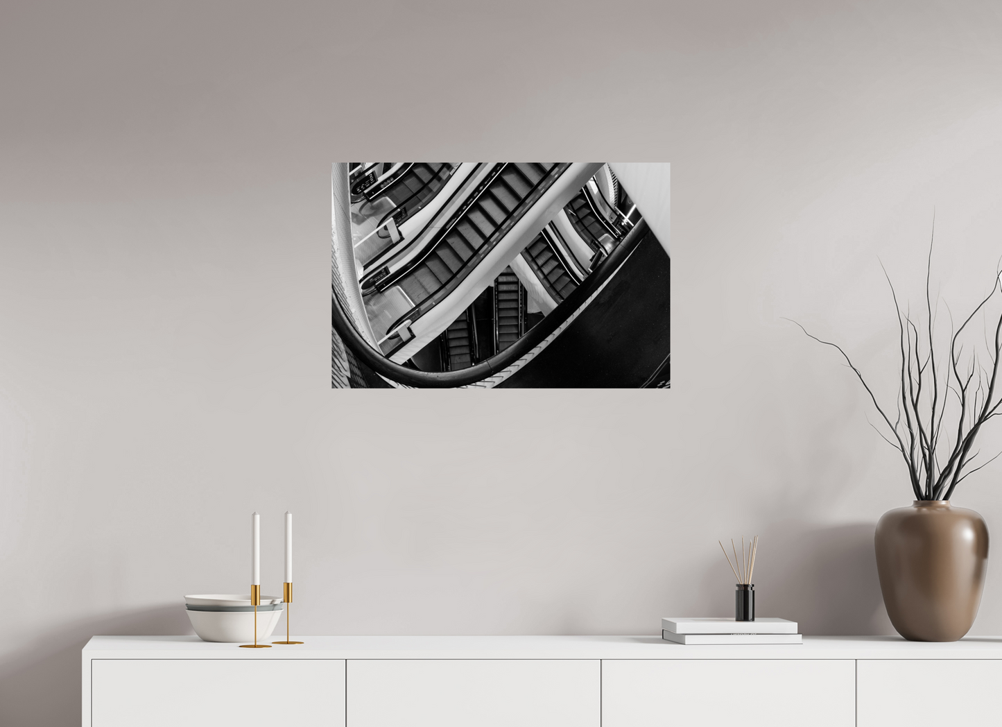 75 x 50 cm, Ilford Photo Print Labyrinth - Schwarzweiß-Architekturfotografie - Hochwertiger Abzug in Galeriequalität