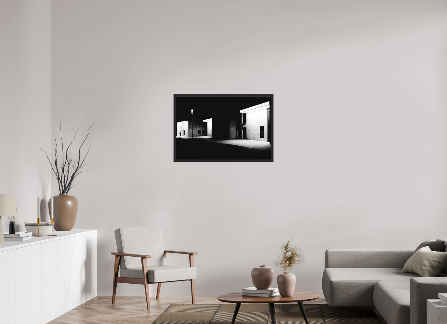 Ghosts - Schwarzweiß-Nachtfotografie - Hochwertiger Abzug in Galeriequalität