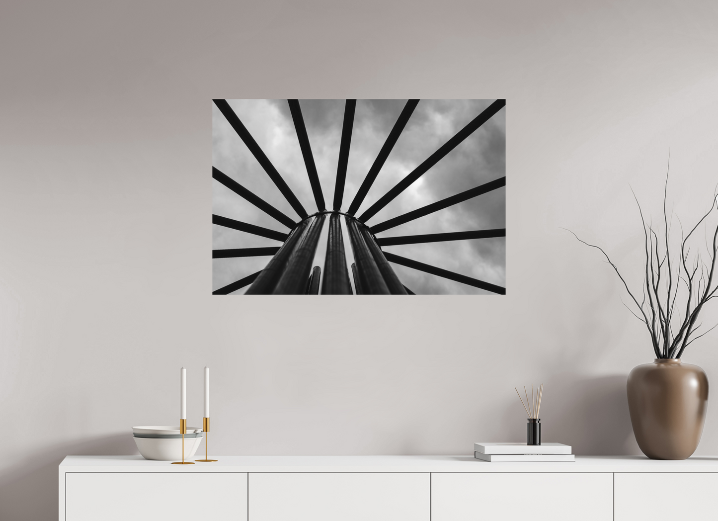 Rays - Abstrakte Schwarzweiß-Fotografie, Naheinstellung - Hochwertiger Abzug in Galeriequalität
