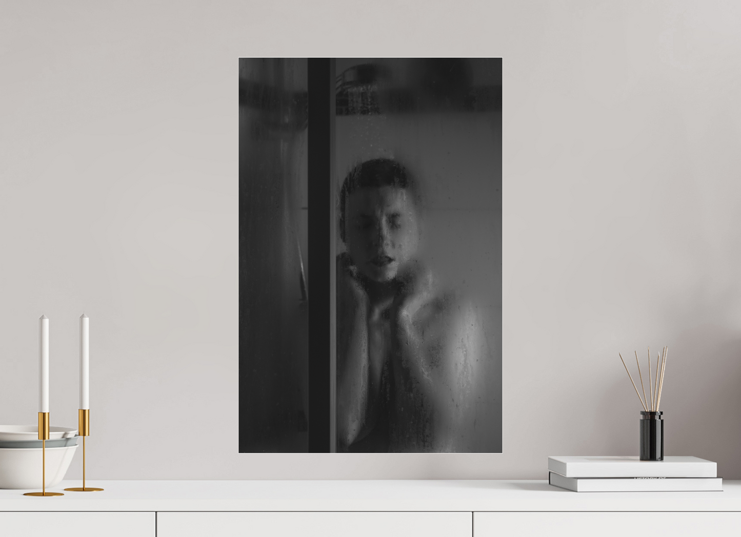 Rain - Schwarzweiß-Fotografie, Teilakt - Hochwertiger Abzug in Galeriequalität