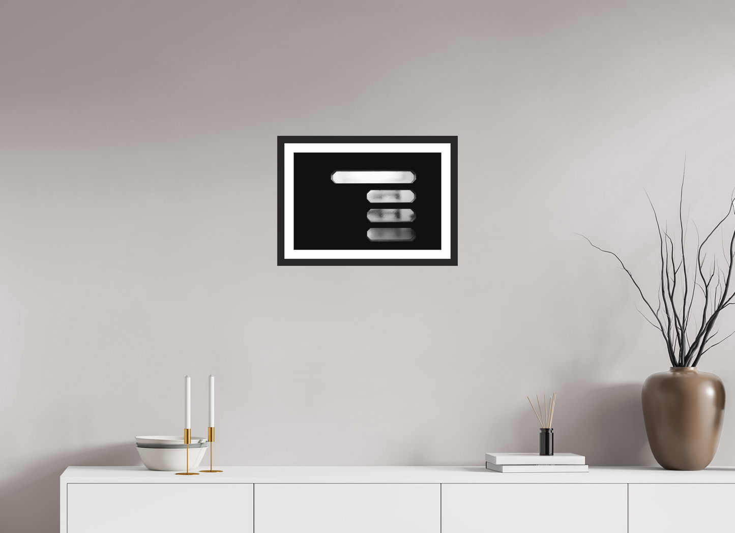 Pointer - Schwarzweiß-Nachtfotografie - Hochwertiger Abzug in Galeriequalität