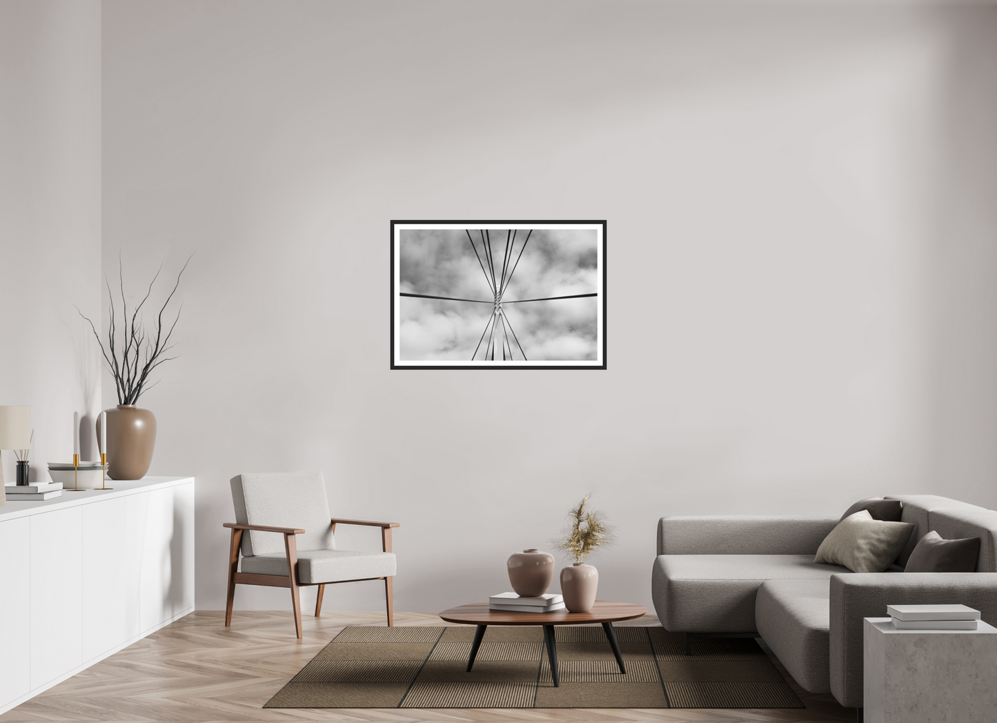 Suspension - Schwarzweiß-Fotografie - Hochwertiger Abzug in Galeriequalität