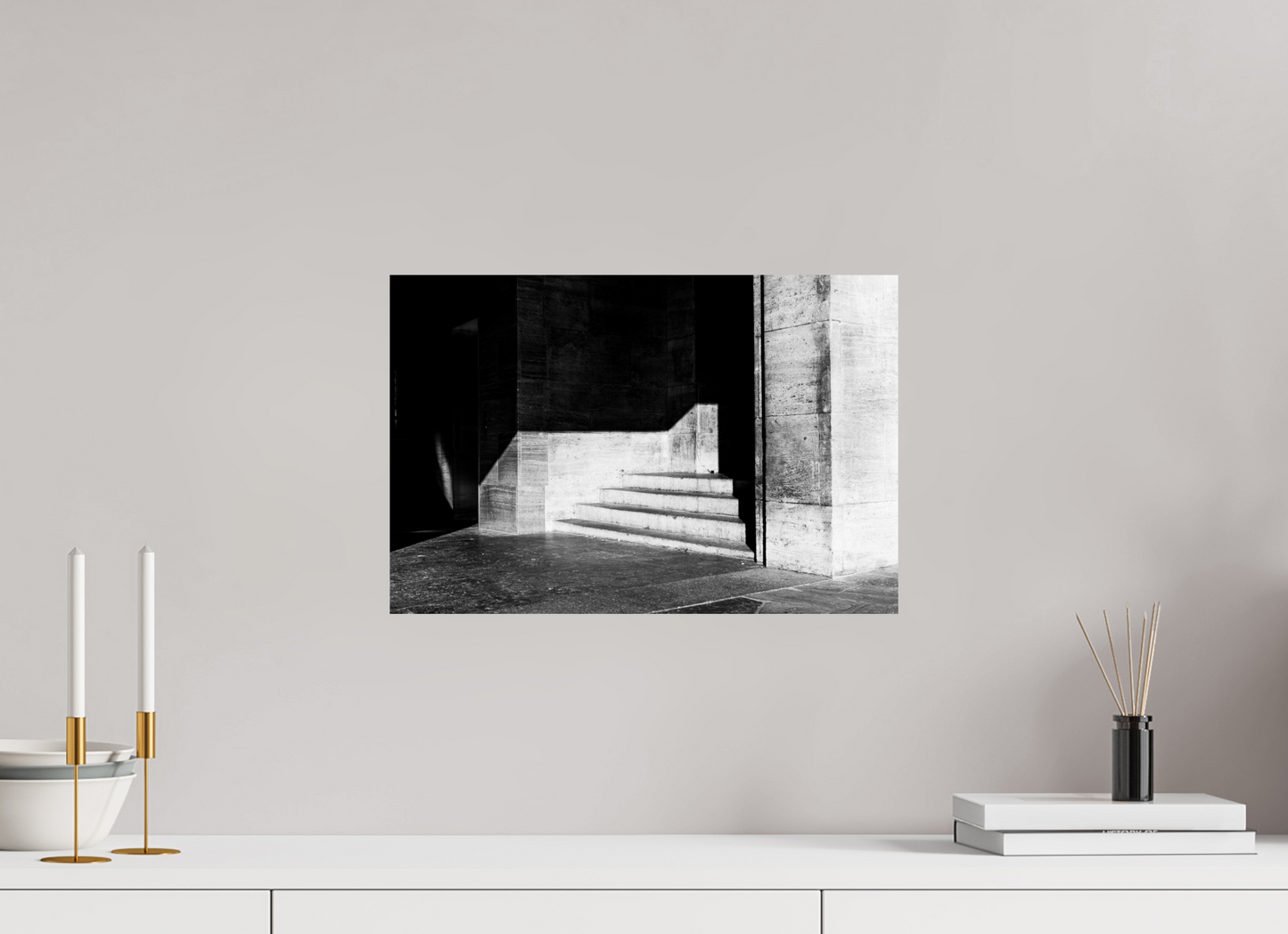 45 x 30 cm, Ilford Photo Print Admission - Schwarzweiß-Architekturfotografie - Hochwertiger Abzug in Galeriequalität