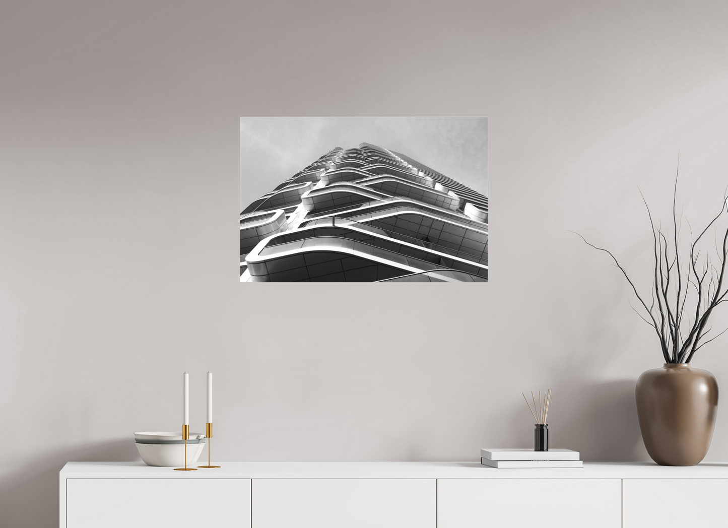Interlaced - Schwarzweiß-Architekturfotografie - Hochwertiger Abzug in Galeriequalität