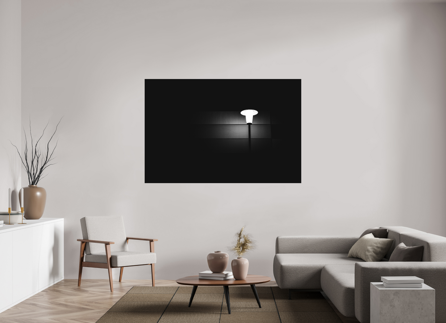 Epiphany - Minimalistische Schwarzweiß-Nachtfotografie - Hochwertiger Abzug in Galeriequalität