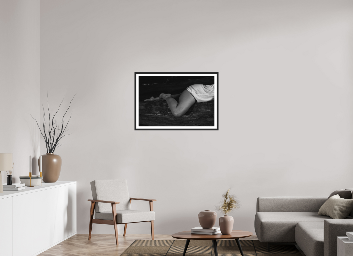 Rest - Schwarzweiß-Fotografie, Teilakt - Hochwertiger Abzug in Galeriequalität