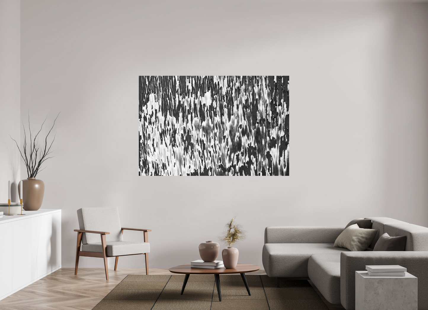 Chipping - Abstrakte Schwarzweiß-Fotografie, Nahaufnahme - Hochwertiger Abzug in Galeriequalität