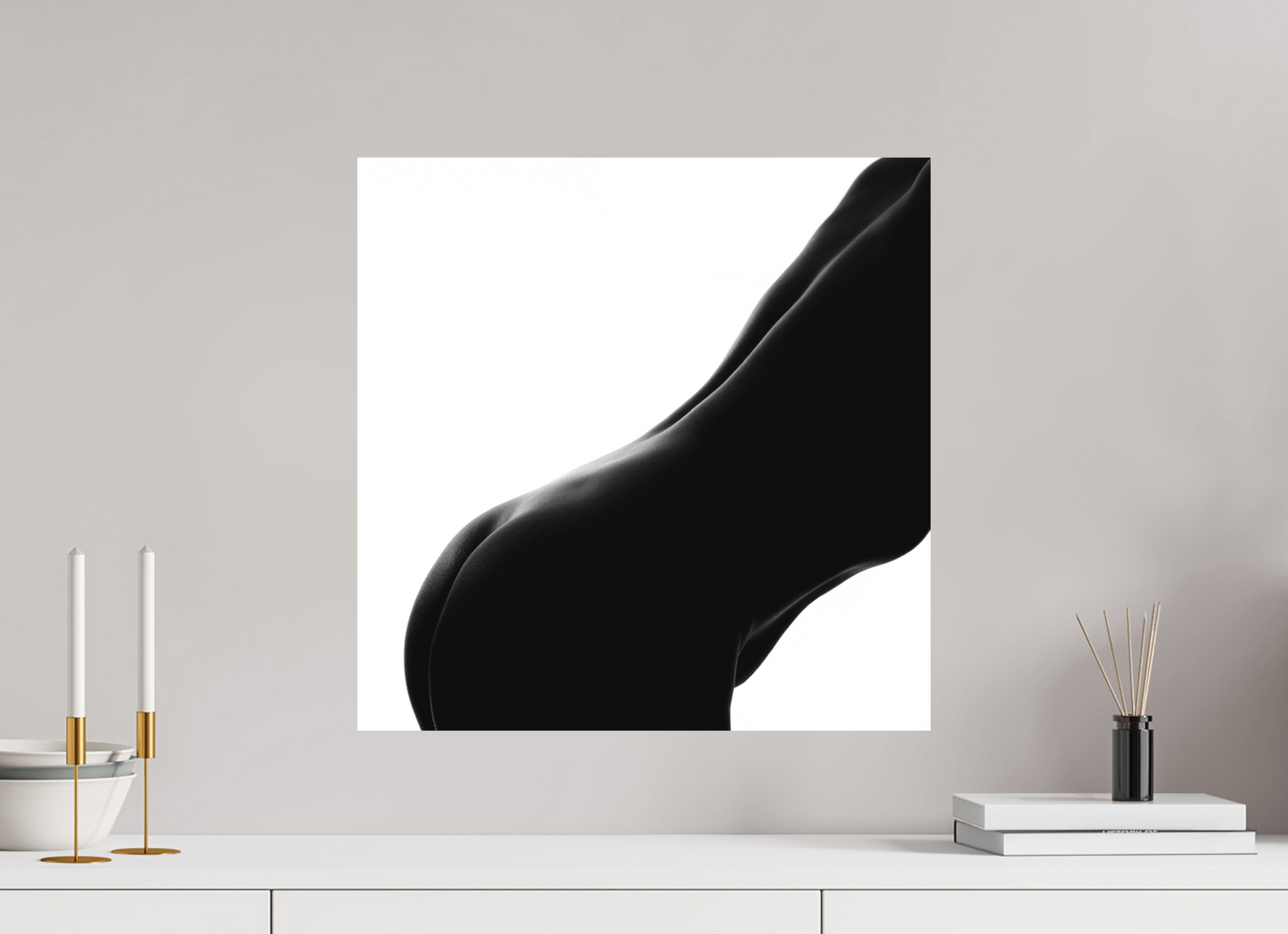 Silk - Schwarzweiß-Fotografie, Teilakt - Hochwertiger Abzug in Galeriequalität