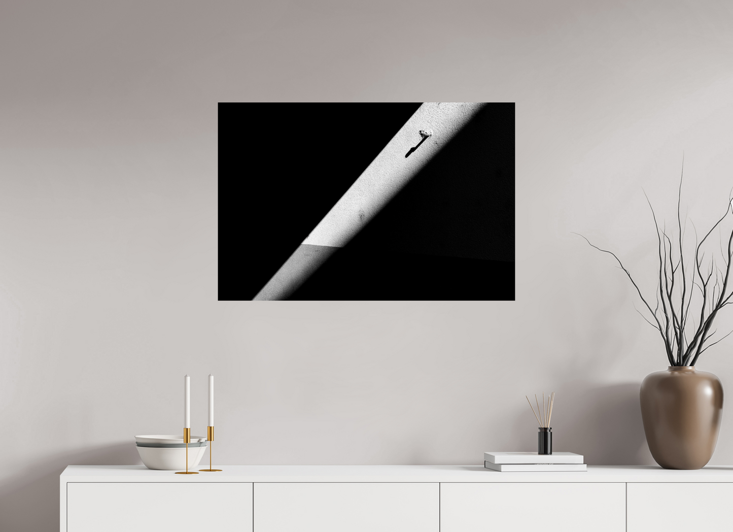 90 x 60 cm, Baryta Photo Print Isolation - Abstrakte Schwarzweiß-Fotografie - Hochwertiger Abzug in Galeriequalität