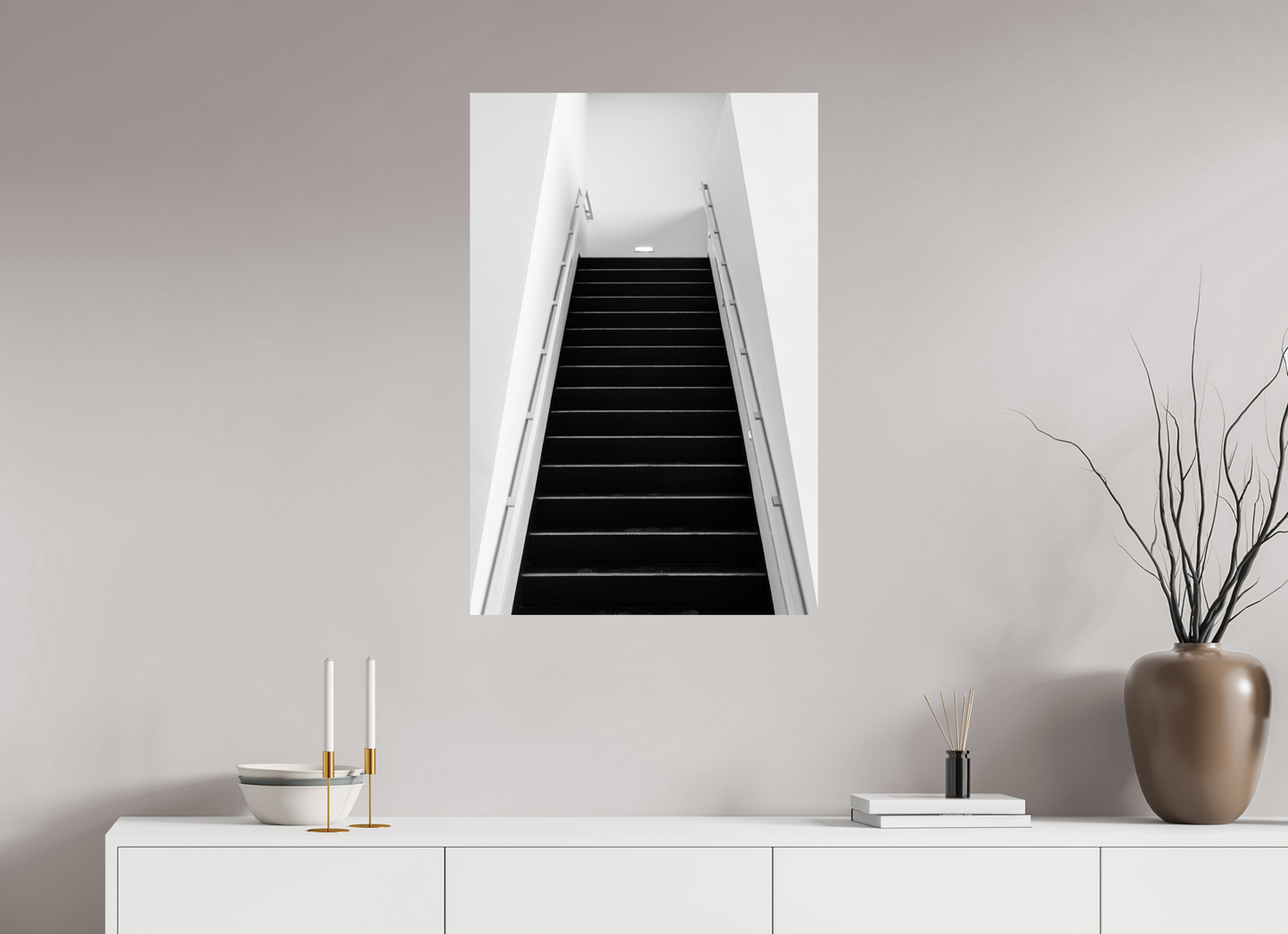 60 x 90 cm, Ilford Photo Print Climb - Schwarzweiß-Architekturfotografie - Hochwertiger Abzug in Galeriequalität
