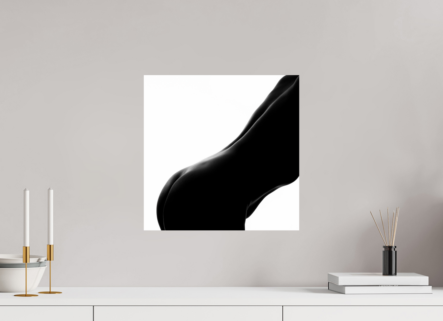 Silk - Schwarzweiß-Fotografie, Teilakt - Hochwertiger Abzug in Galeriequalität