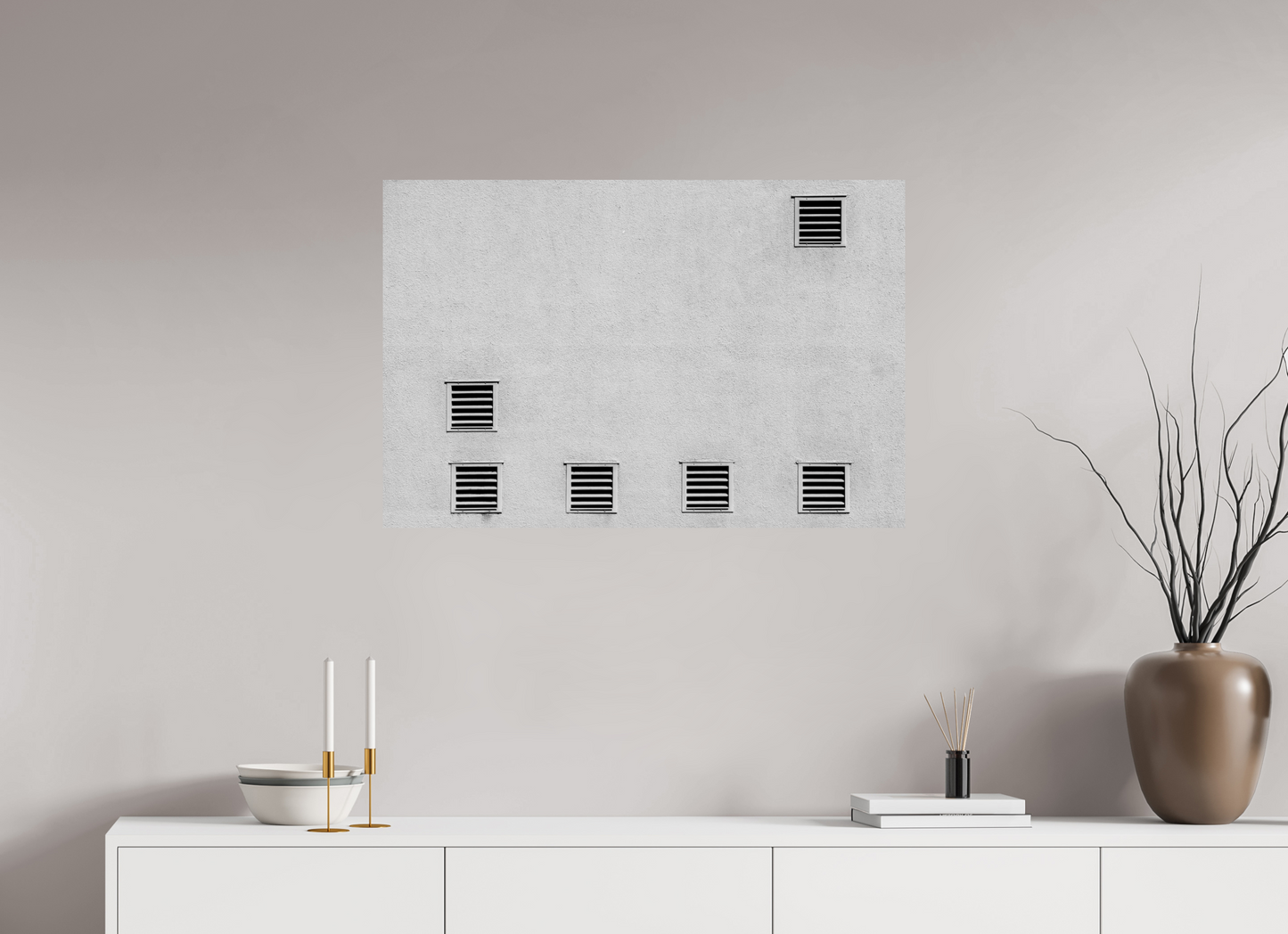 Odds - Minimalistische Schwarzweiß-Architekturfotografie - Hochwertiger Abzug in Galeriequalität