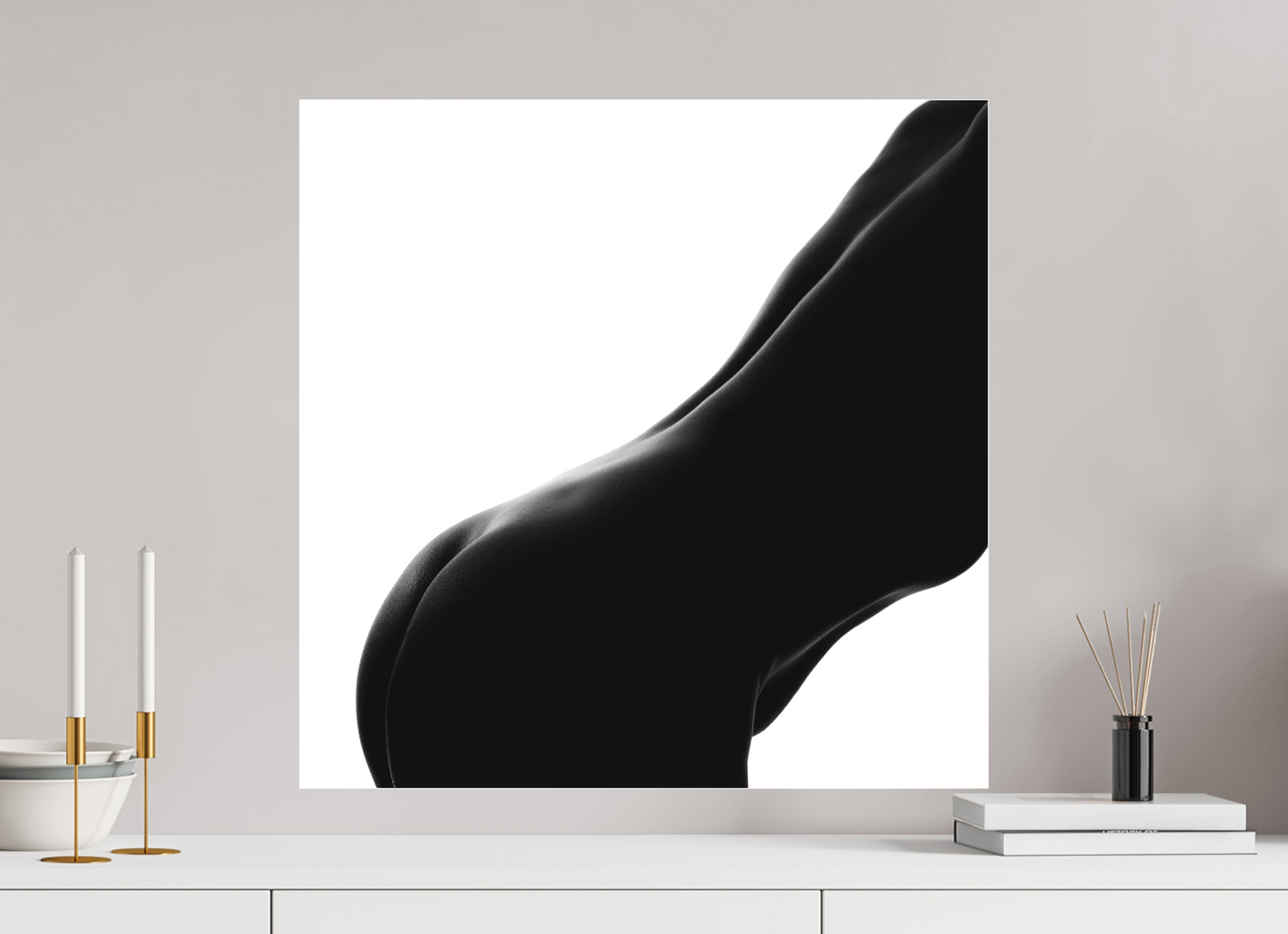 Silk - Schwarzweiß-Fotografie, Teilakt - Hochwertiger Abzug in Galeriequalität