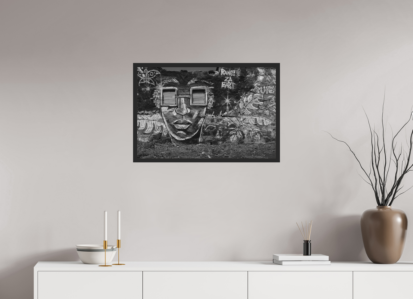 75 x 50 cm, Ilford on Aluminium behind Acrylic Glass, Framed Shades - Schwarzweiß-Fotokunst - Hochwertiger Abzug in Galeriequalität