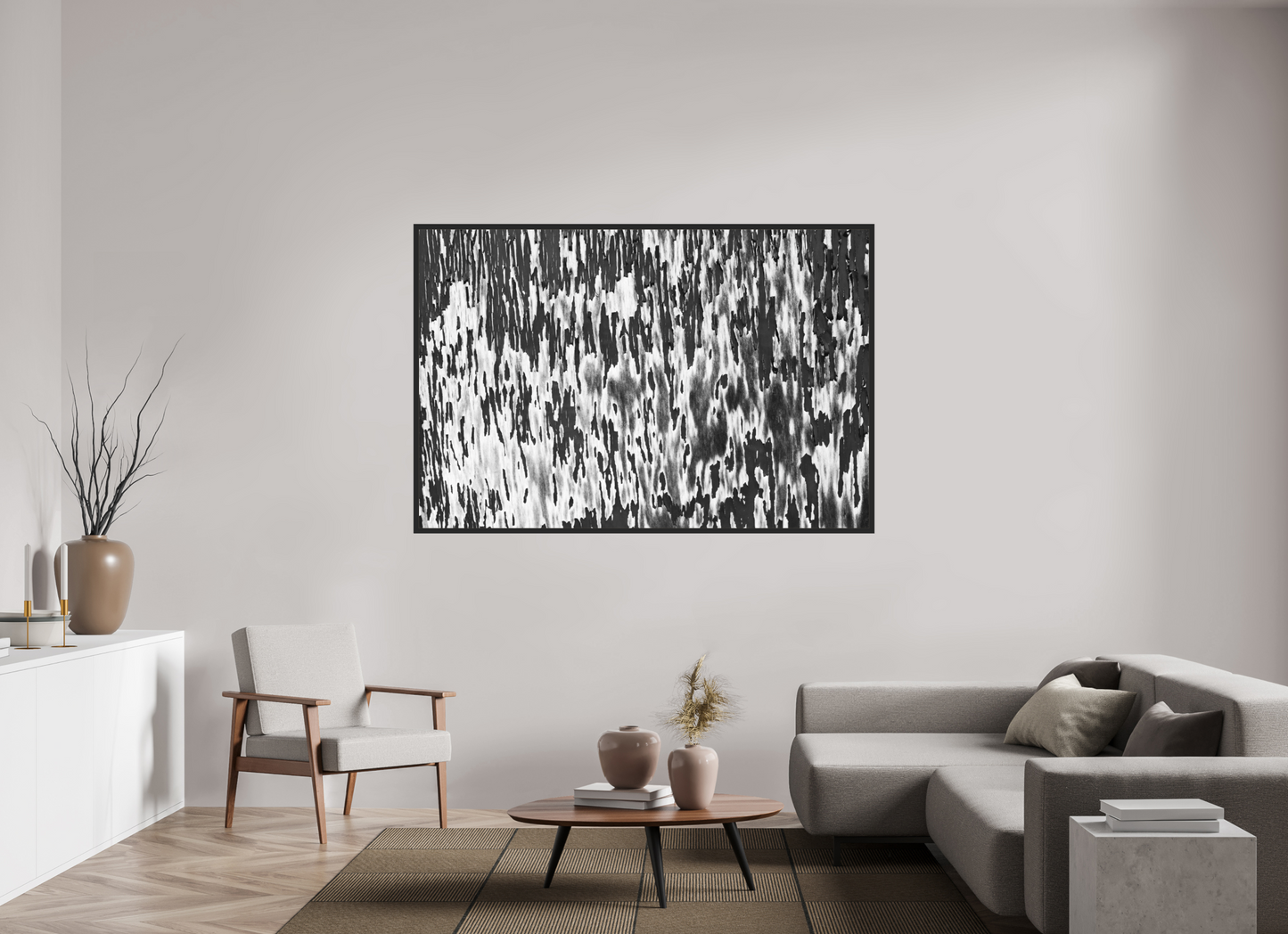 Chipping - Abstrakte Schwarzweiß-Fotografie, Nahaufnahme - Hochwertiger Abzug in Galeriequalität