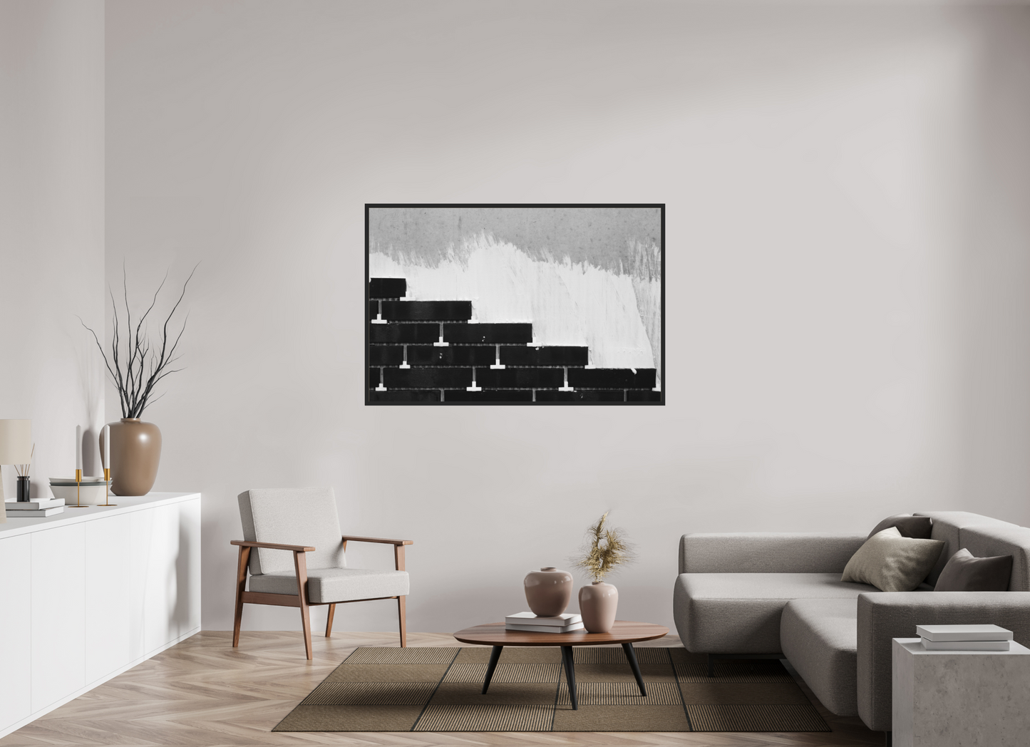 Steps - Abstrakte Schwarzweiß-Fotografie, Naheinstellung - Hochwertiger Abzug in Galeriequalität