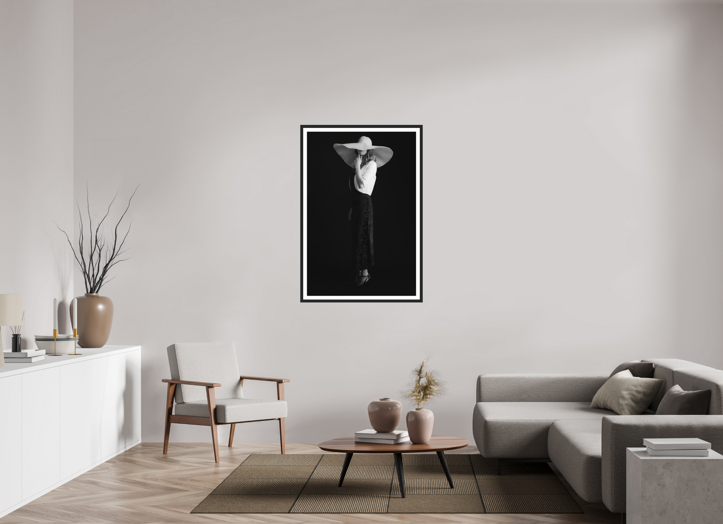 Distant - Schwarzweiß-Fotografie, Portrait - Hochwertiger Abzug in Galeriequalität