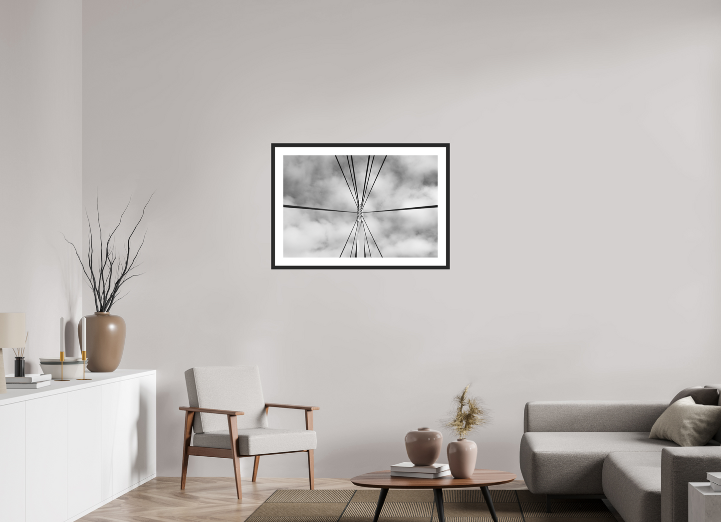 Suspension - Schwarzweiß-Fotografie - Hochwertiger Abzug in Galeriequalität
