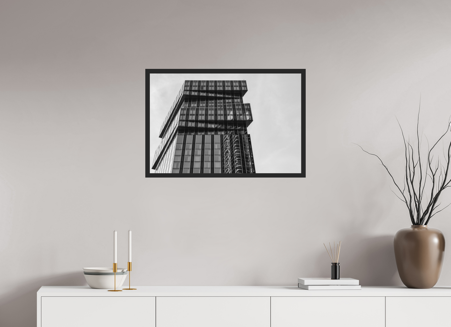 Jenga - Schwarzweiß-Architekturfotografie - Hochwertiger Abzug in Galeriequalität