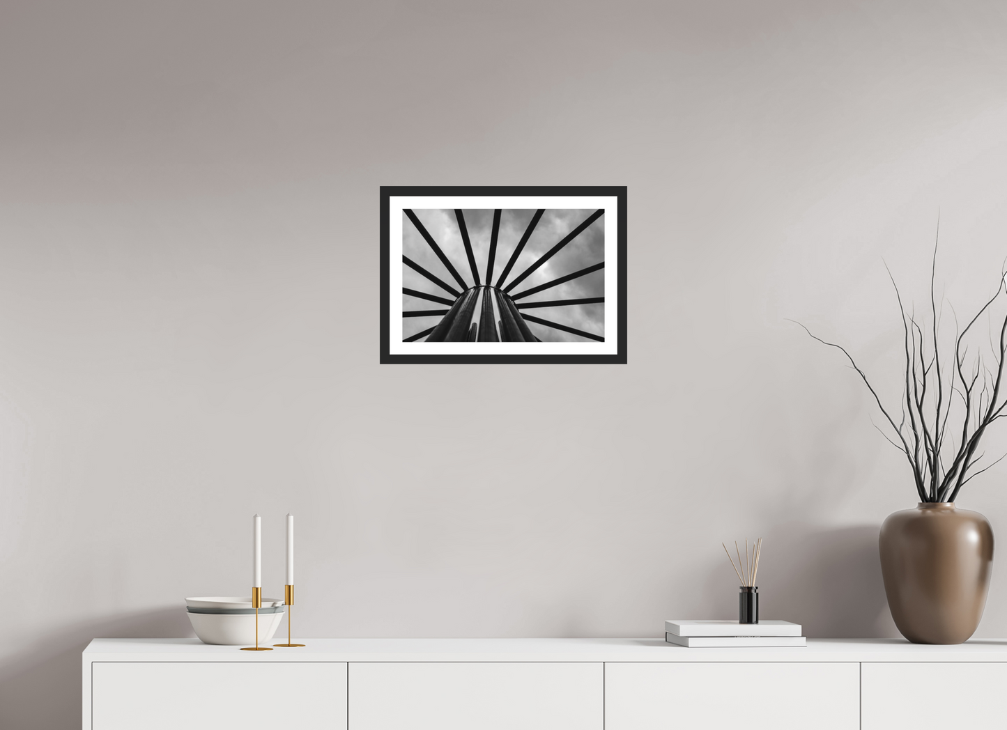 Rays - Abstrakte Schwarzweiß-Fotografie, Naheinstellung - Hochwertiger Abzug in Galeriequalität
