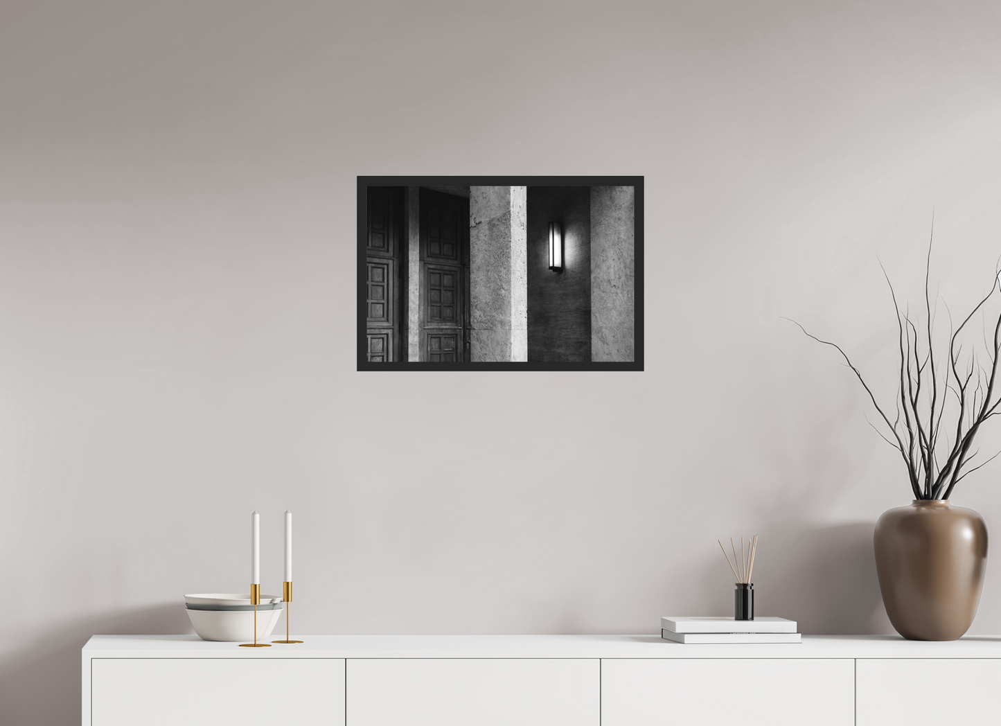 60 x 40 cm, Ilford on Aluminium, Framed Beacon - Schwarzweiß-Fotokunst - Hochwertiger Abzug in Galeriequalität