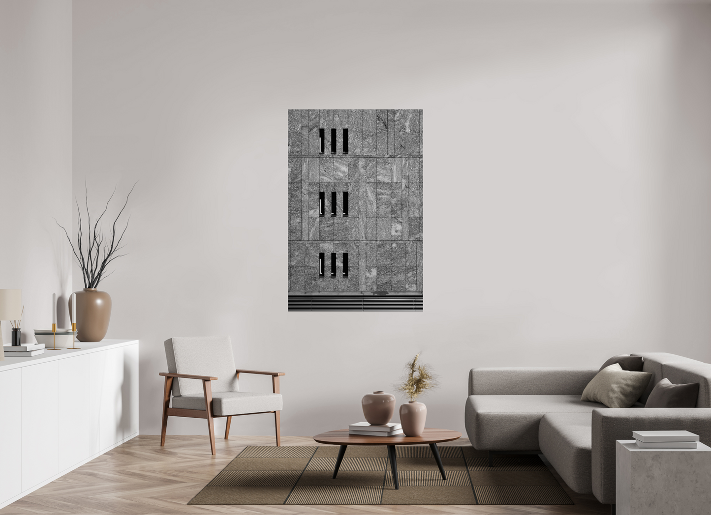 100 x 150 cm, Ilford Photo Print Nine - Schwarzweiß-Architekturfotografie - Hochwertiger Abzug in Galeriequalität