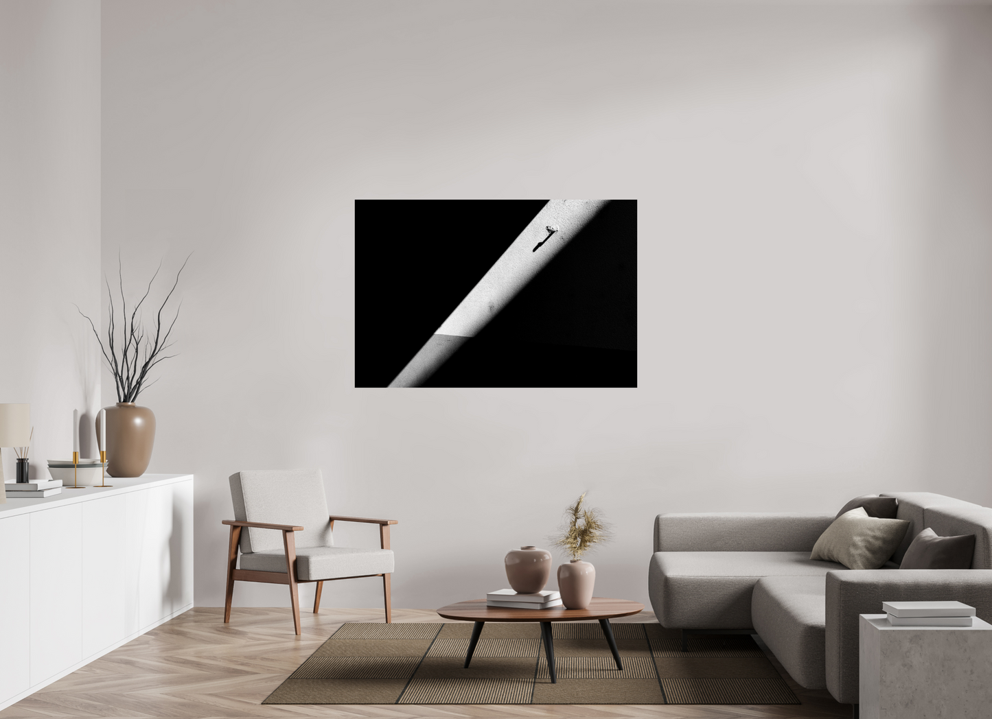 150 x 100 cm, Ilford Photo Print Isolation - Abstrakte Schwarzweiß-Fotografie - Hochwertiger Abzug in Galeriequalität