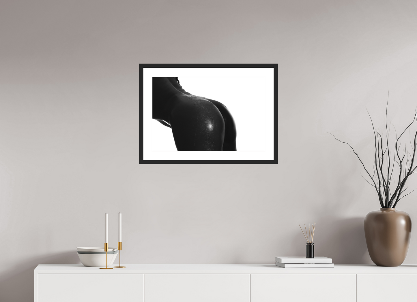 Dew - Schwarzweiß-Fotografie, Teilakt - Hochwertiger Abzug in Galeriequalität