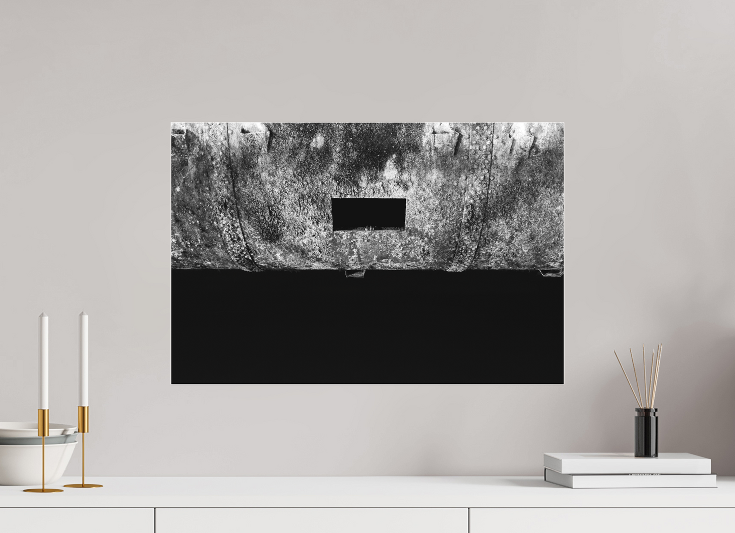 Peek - Abstrakte Schwarzweiß-Fotografie - Hochwertiger Abzug in Galeriequalität
