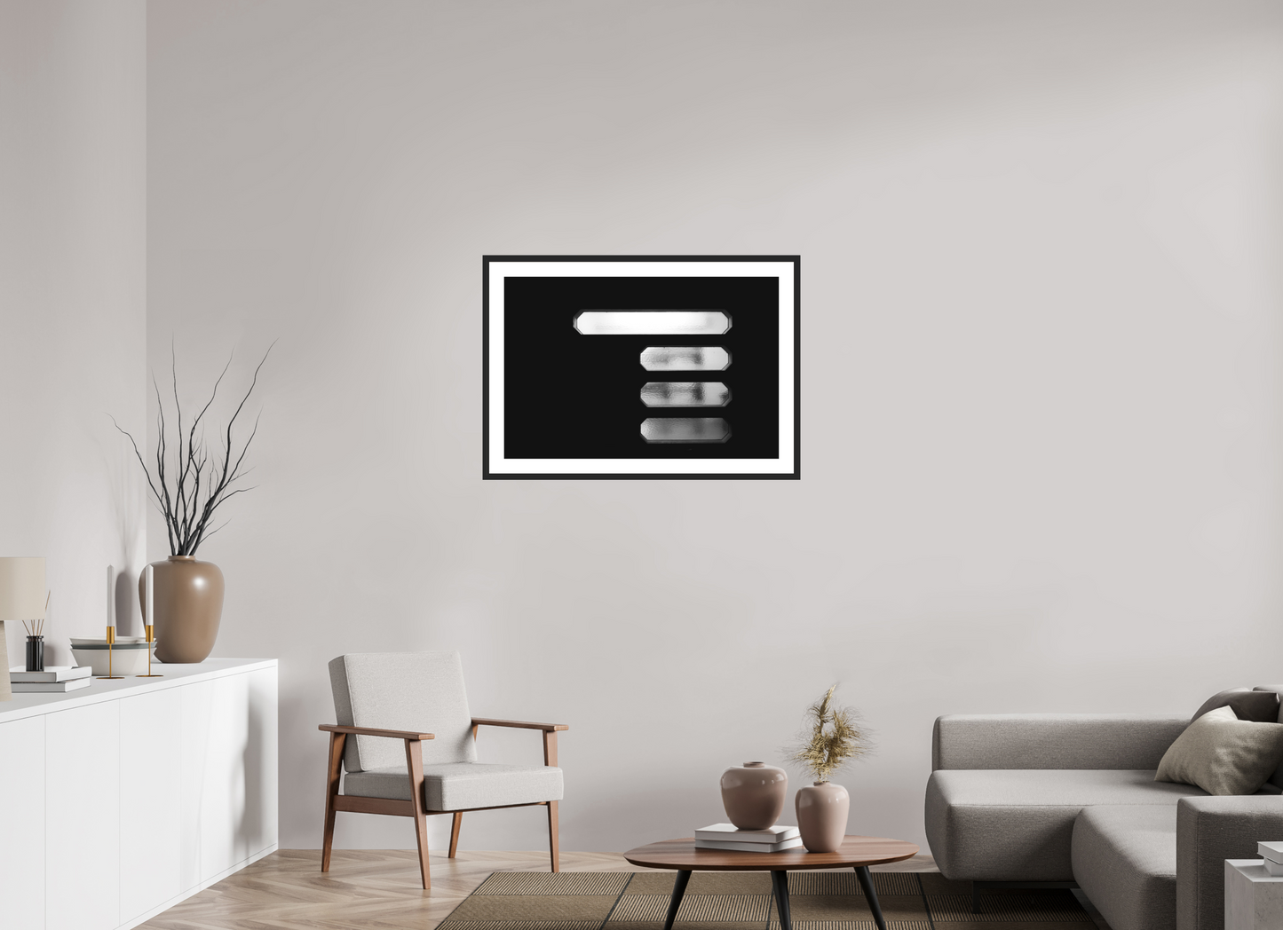 Pointer - Schwarzweiß-Nachtfotografie - Hochwertiger Abzug in Galeriequalität