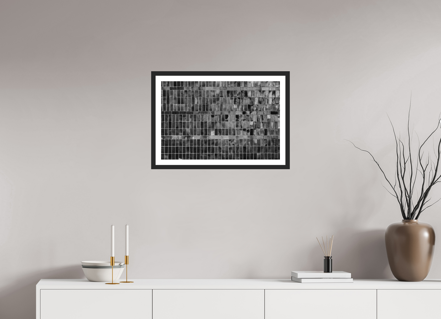Tiles - Schwarzweiß-Fotografie, Naheinstellung - Hochwertiger Abzug in Galeriequalität