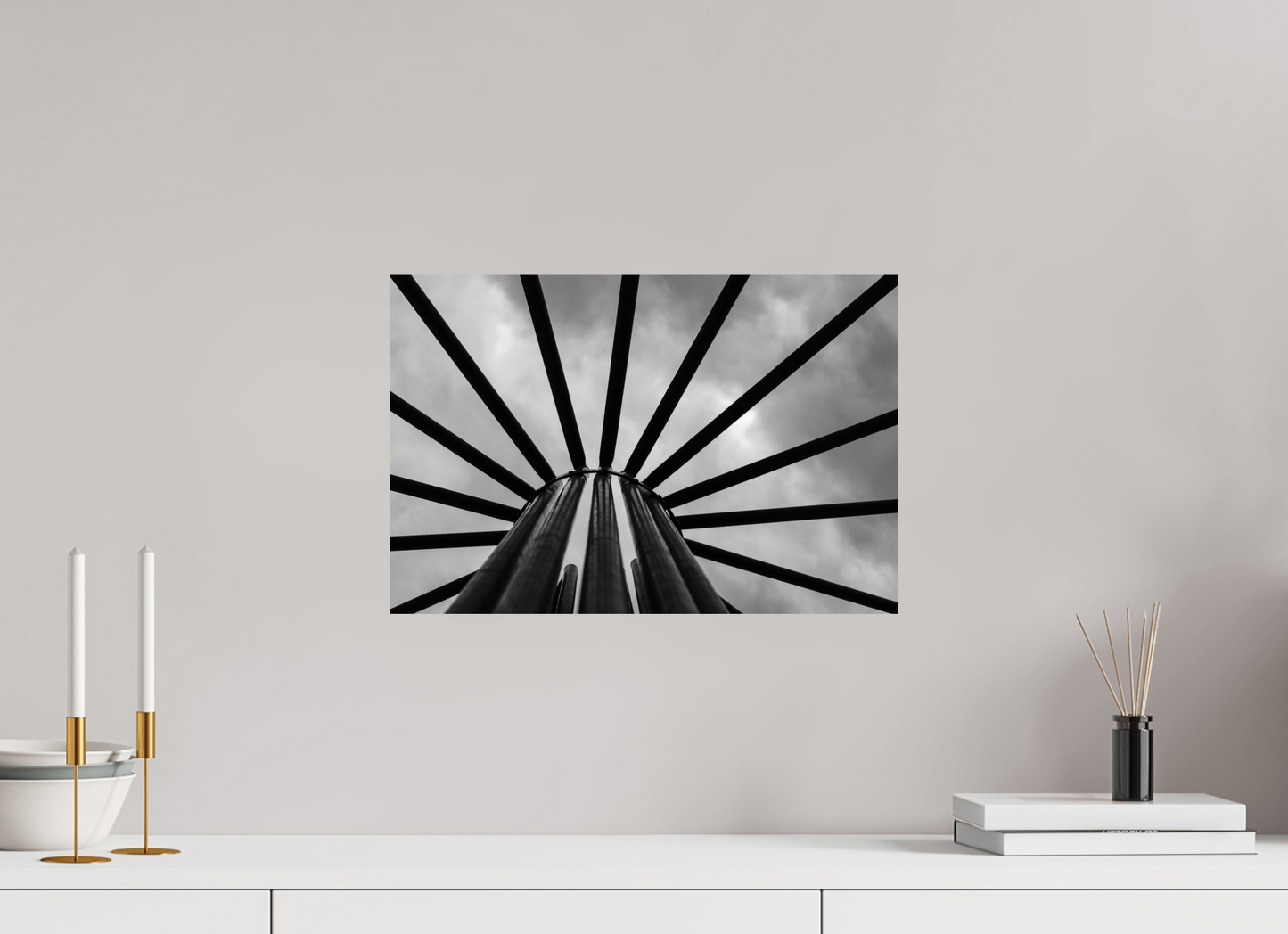Rays - Abstrakte Schwarzweiß-Fotografie, Naheinstellung - Hochwertiger Abzug in Galeriequalität