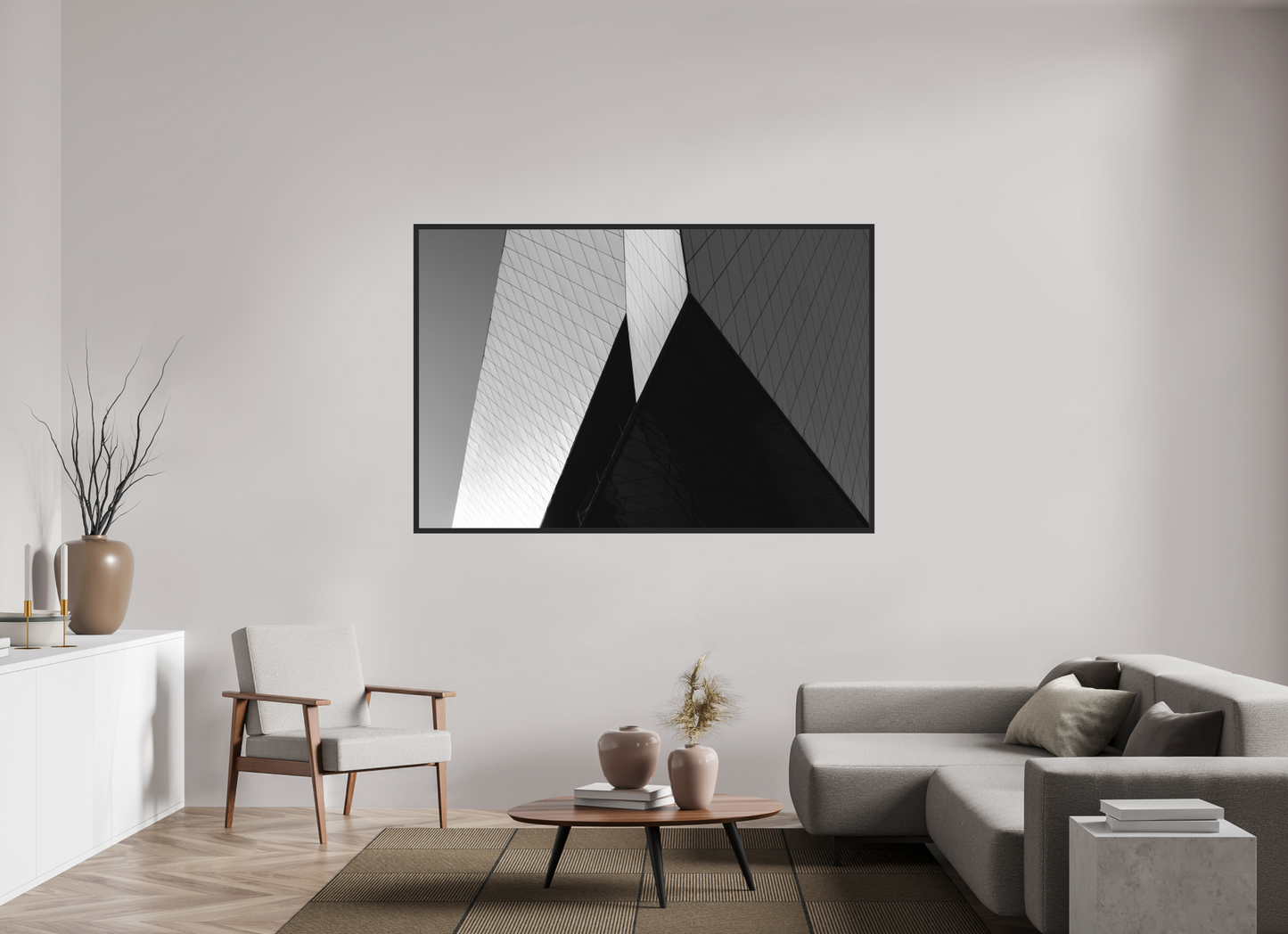 Triangles II - Black and White Architectural Photography - Gallery-Quality Premium Print