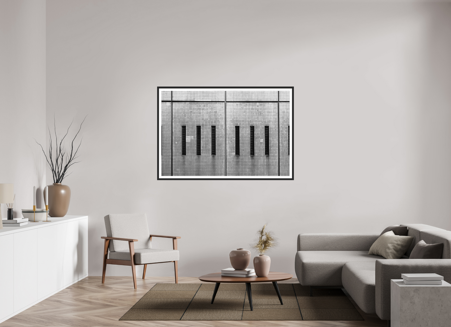 150 x 100 cm, Ilford on Aluminium behind Acrylic Glass, Framed with Border Sixish - Schwarzweiß-Fotokunst - Hochwertiger Abzug
