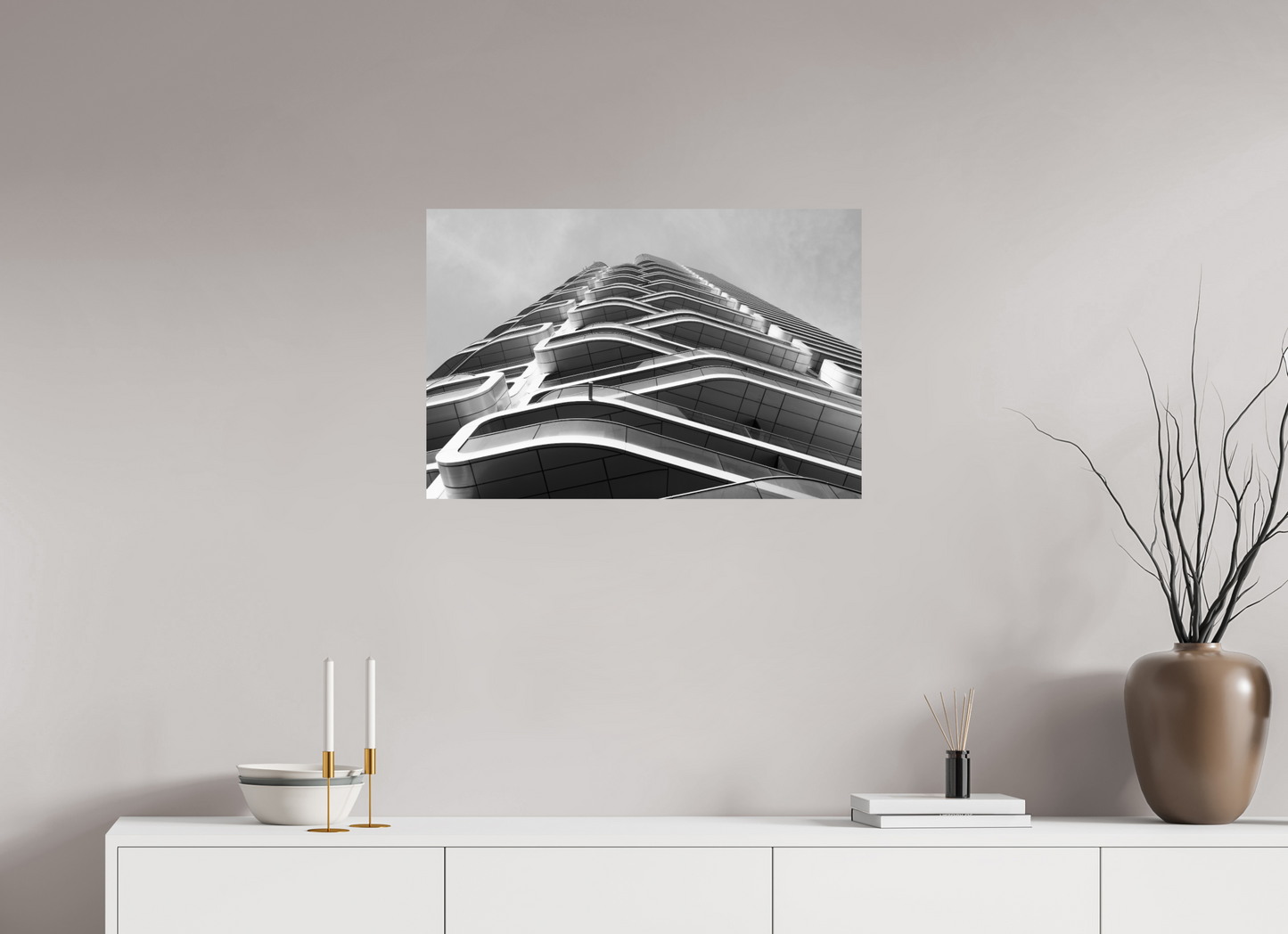 Interlaced - Schwarzweiß-Architekturfotografie - Hochwertiger Abzug in Galeriequalität