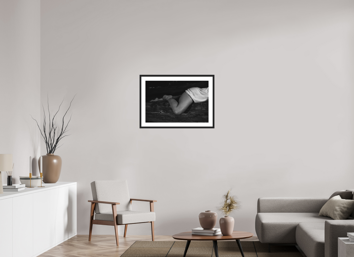 Rest - Schwarzweiß-Fotografie, Teilakt - Hochwertiger Abzug in Galeriequalität