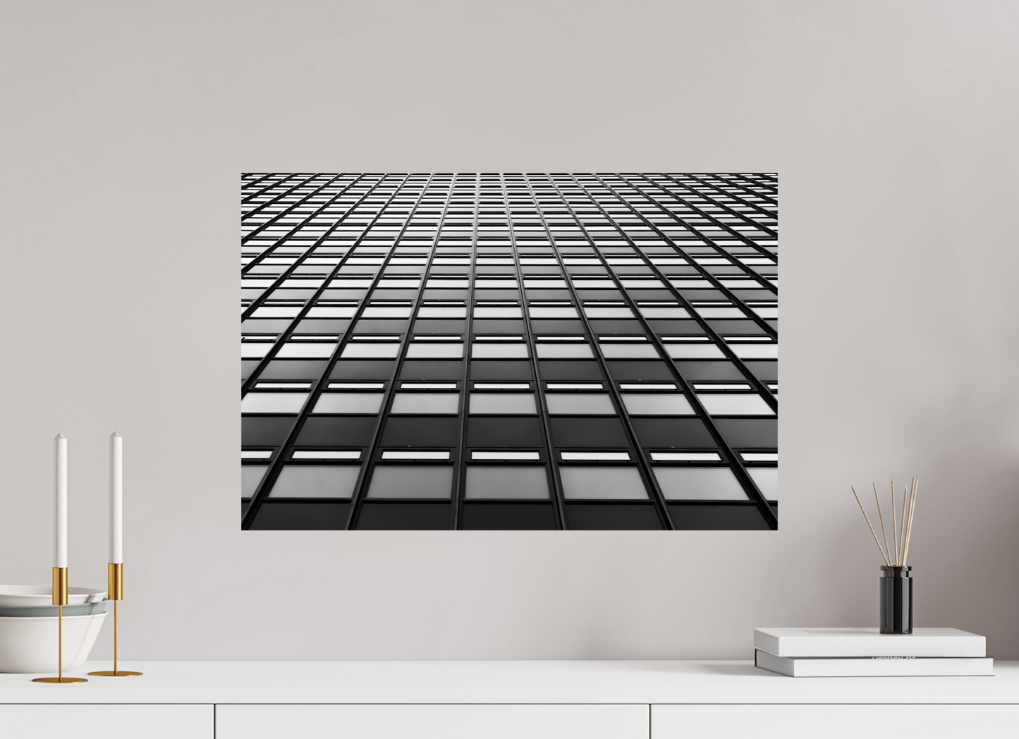 Grid - Schwarzweiß-Architekturfotografie - Hochwertiger Abzug in Galeriequalität