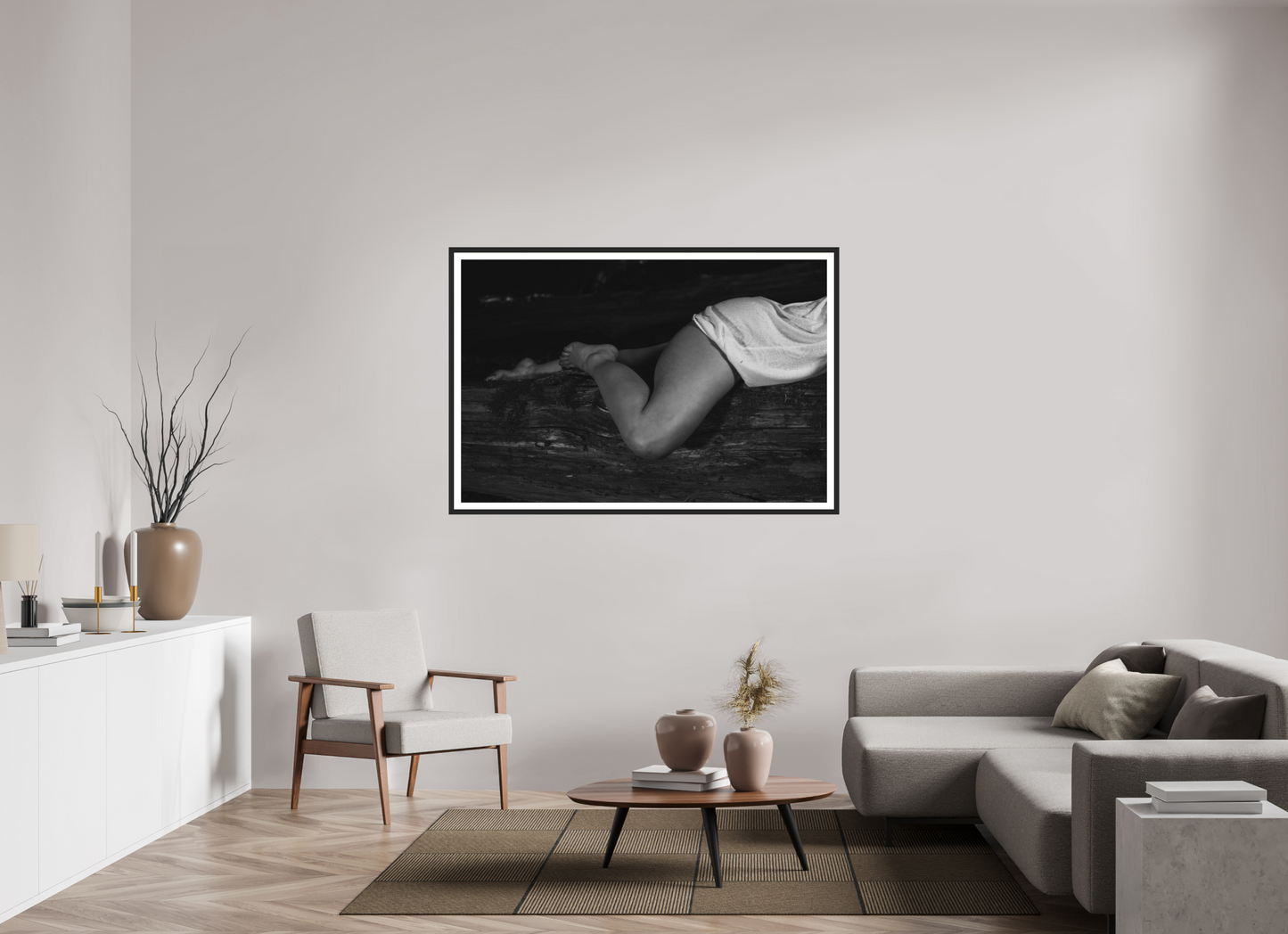 Rest - Schwarzweiß-Fotografie, Teilakt - Hochwertiger Abzug in Galeriequalität