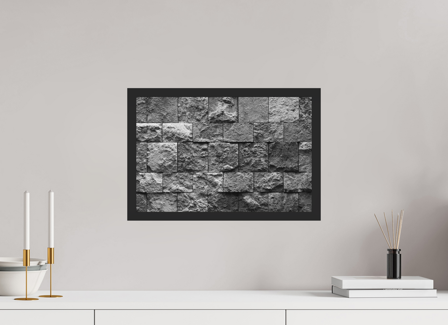 45 x 30 cm, Ilford on Aluminium, Framed Misalignment - Abstrakte Schwarzweiß-Fotokunst - Hochwertiger Abzug in Galeriequalität