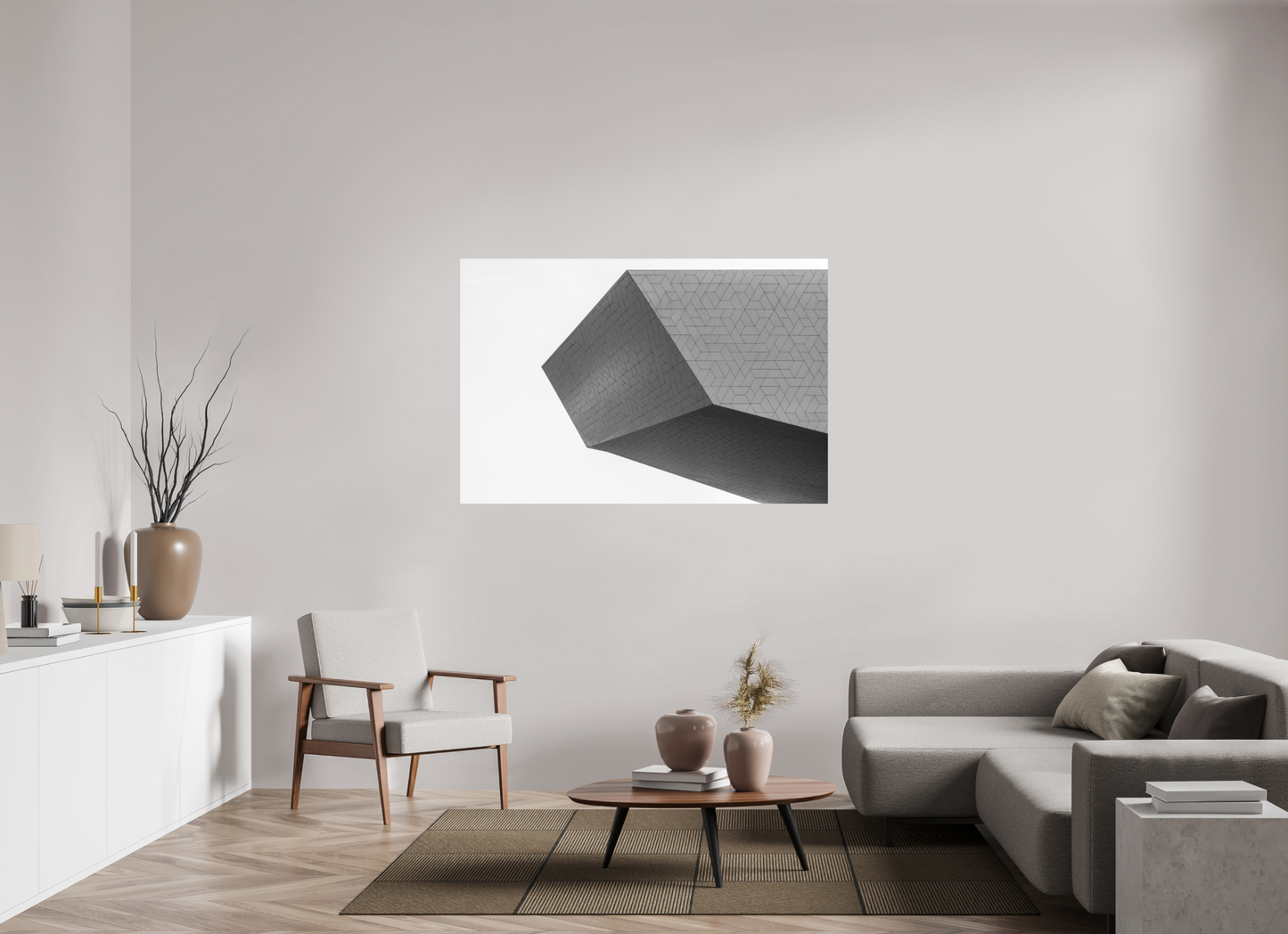 150 x 100 cm, Ilford on Aluminium Intruder - Schwarzweiß-Architekturfotografie - Hochwertiger Abzug in Galeriequalität