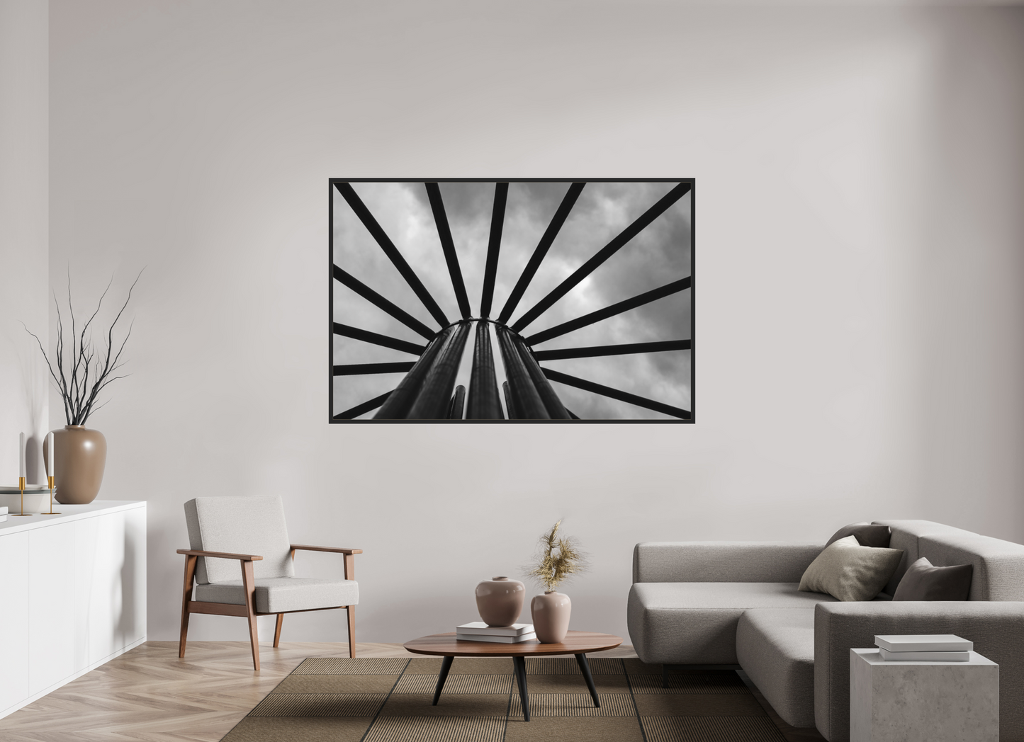Rays - Abstrakte Schwarzweiß-Fotografie, Naheinstellung - Hochwertiger Abzug in Galeriequalität