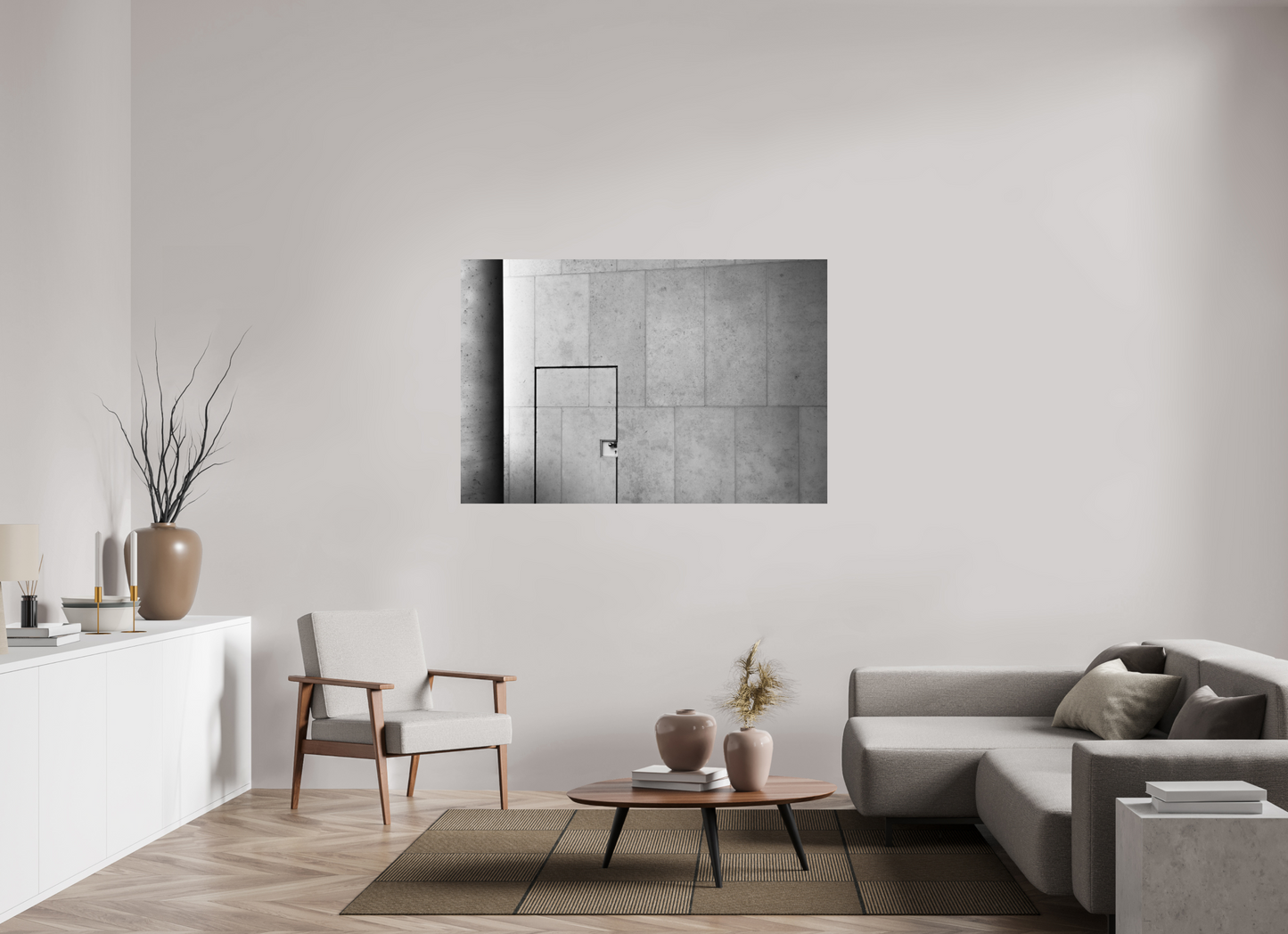 150 x 100 cm, Ilford Photo Print Shut - Schwarzweiß-Architekturfotografie - Hochwertiger Abzug in Galeriequalität