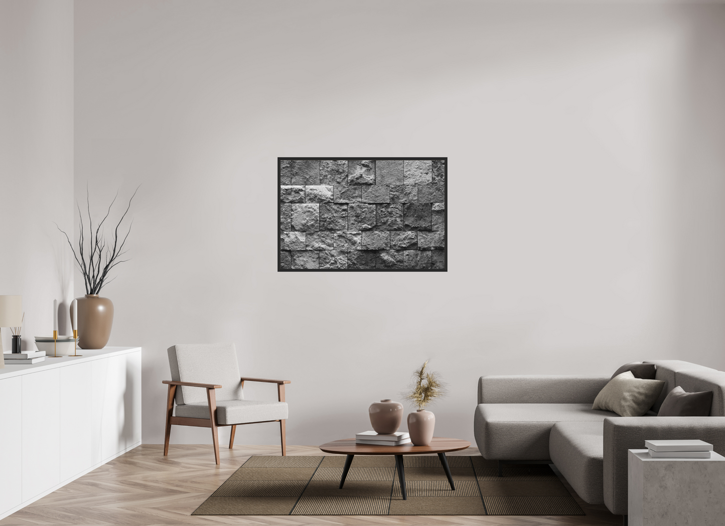 120 x 80 cm, Ilford on Aluminium behind Acrylic Glass, Framed Misalignment - Abstrakte Schwarzweiß-Fotokunst - Hochwertiger Abzug in Galeriequalität