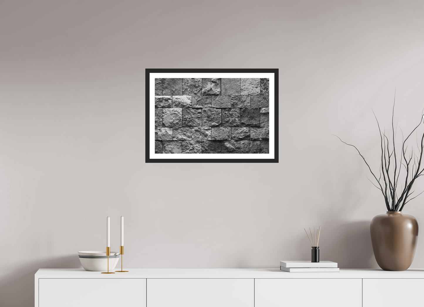 60 x 40 cm, Ilford on Aluminium, Framed with Border Misalignment - Abstrakte Schwarzweiß-Fotokunst - Hochwertiger Abzug in Galeriequalität