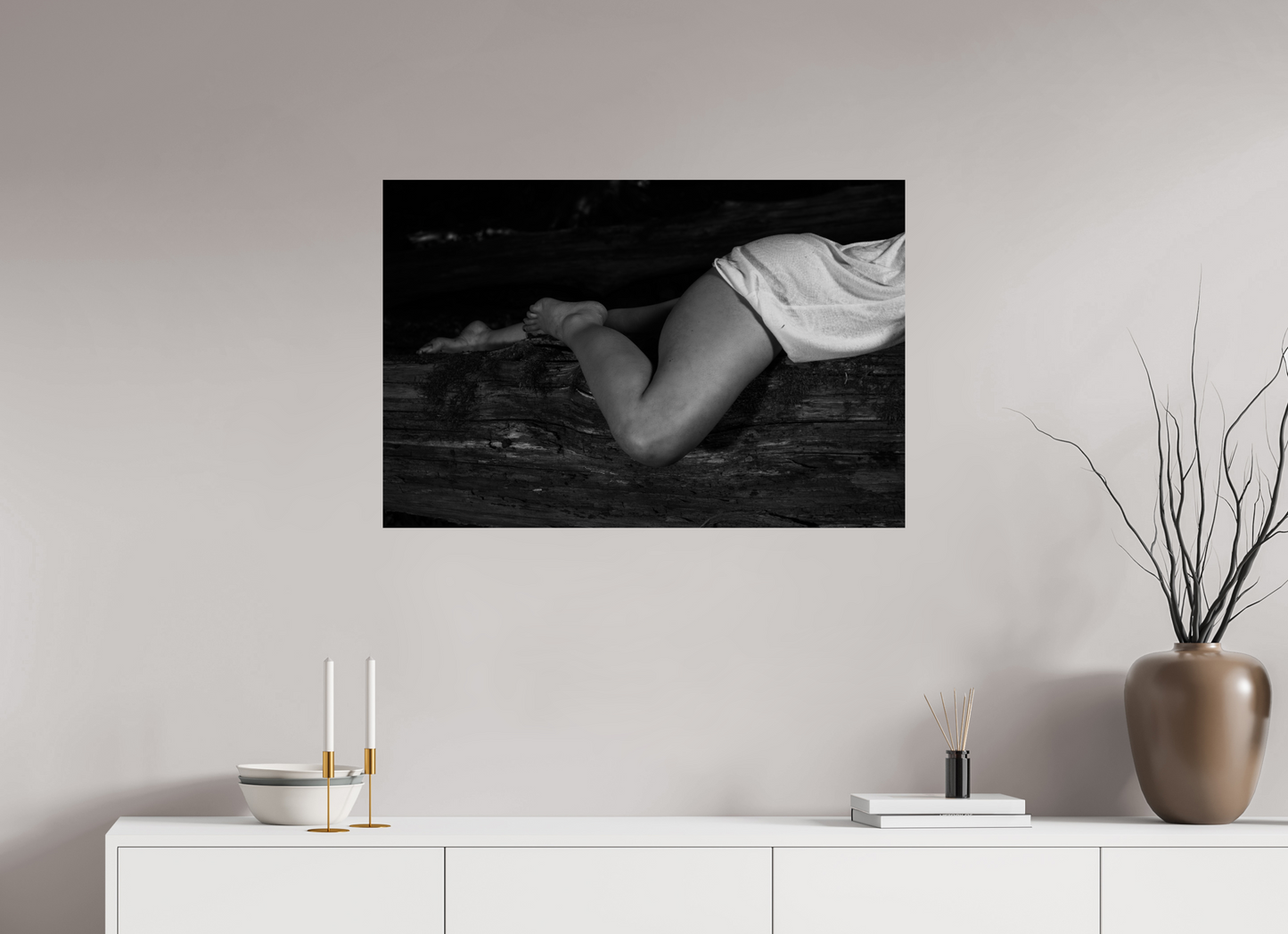 Rest - Schwarzweiß-Fotografie, Teilakt - Hochwertiger Abzug in Galeriequalität