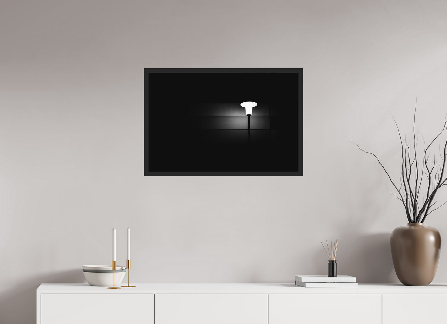 Epiphany - Minimalistische Schwarzweiß-Nachtfotografie - Hochwertiger Abzug in Galeriequalität