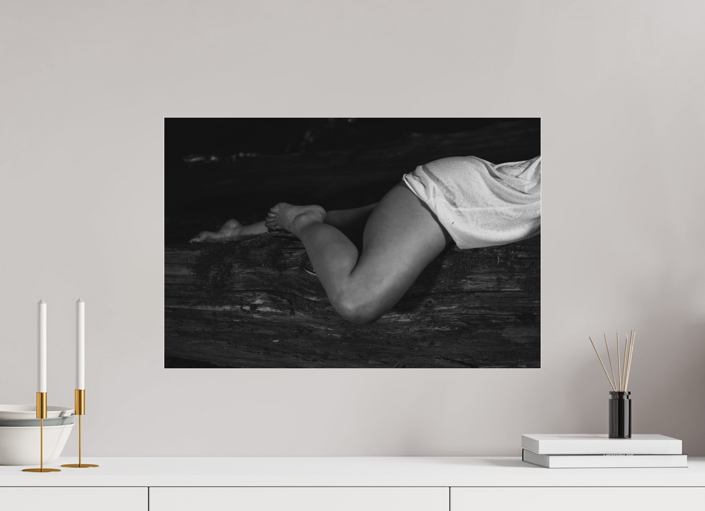 Rest - Schwarzweiß-Fotografie, Teilakt - Hochwertiger Abzug in Galeriequalität